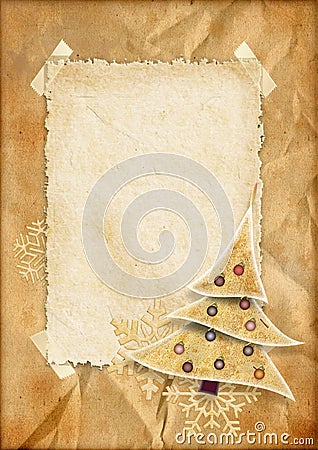 Vintage Christmas card Stock Photo