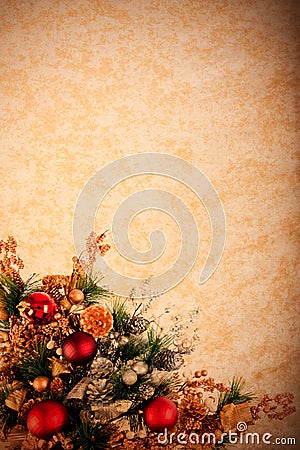 Vintage Christmas Decoration Series Stock Photo