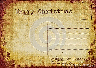 Vintage christmas postcard Stock Photo