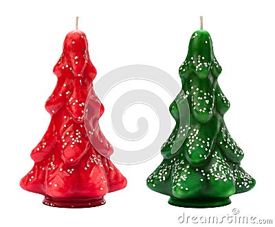 Vintage Christmas Tree Candles from the 1940s. Stock Photo