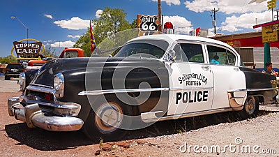 Vintage Chrysler Car, Route 66, Seligman AZ Editorial Stock Photo