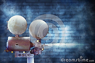 Vintage cinema film projector Stock Photo