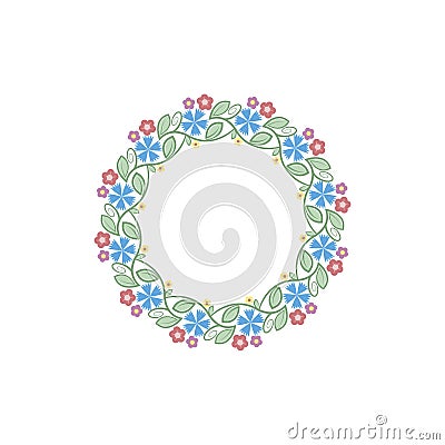 Vintage circular floral pattern Stock Photo