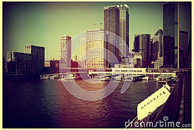 Vintage Circular quay Editorial Stock Photo