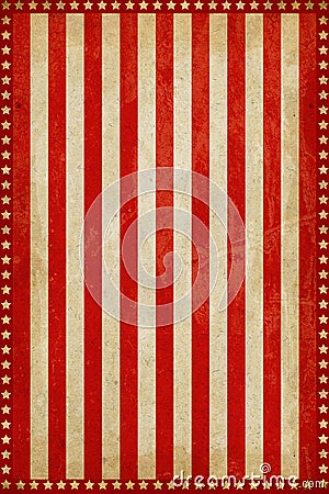 Vintage Circus Carnival Background with strips and stars Stock Photo