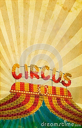 Vintage circus poster background Stock Photo