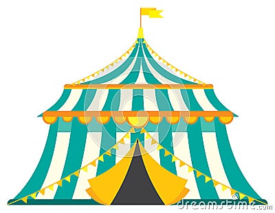 Vintage circus tent. Vector Illustration