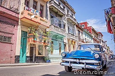 Vintage classic american car in Havana Cuba Stock Photo