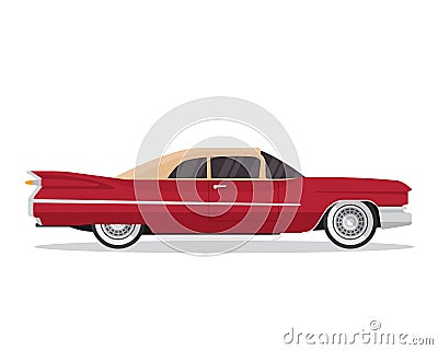 Vintage Classic Car Illustration Vehicle Vector Illustration