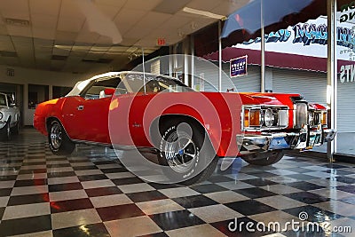 Vintage Classic Car, Mercury Cougar, Kingman Store Editorial Stock Photo