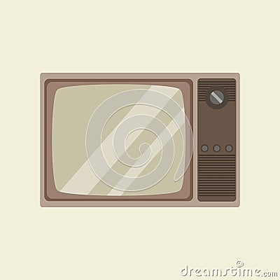 vintage classic television flat design vector illustration. retro tv design. oldies electronic Vector Illustration