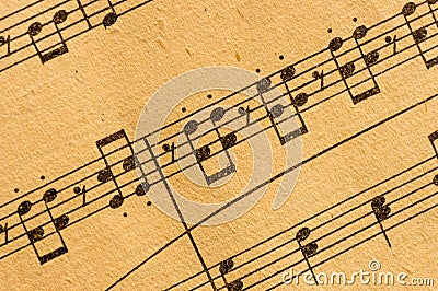 Vintage Classical Music Score Stock Photo