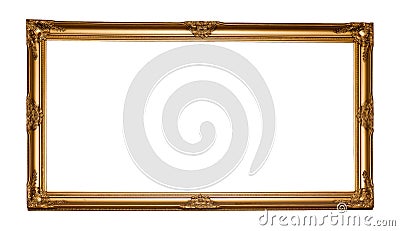 Vintage classical wooden rectangle frame Stock Photo