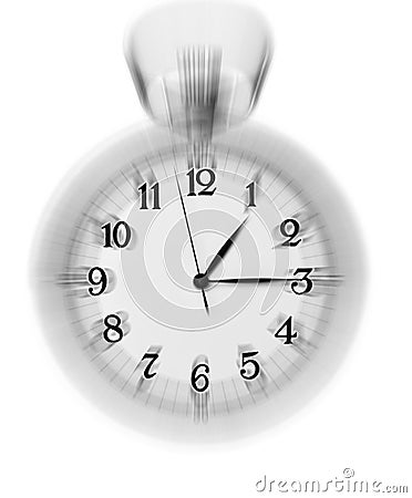 Vintage clock blurred Stock Photo