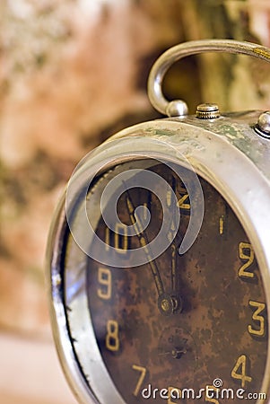 Vintage clock closeup Stock Photo