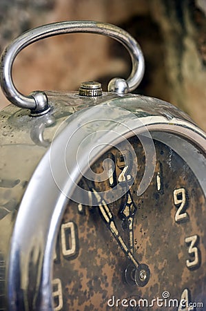 Vintage clock closeup Stock Photo