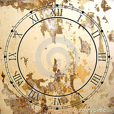 Vintage Clock Face Stock Photo