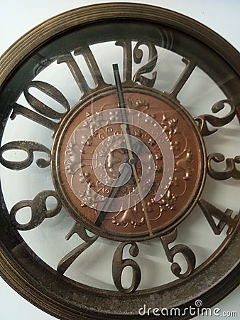 Vintage clock templet Stock Photo