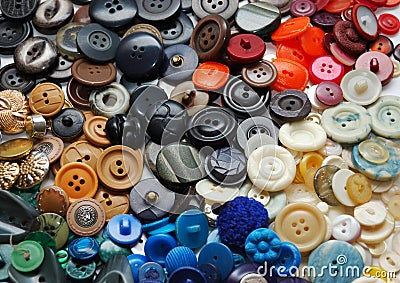 Vintage clothes buttons Stock Photo