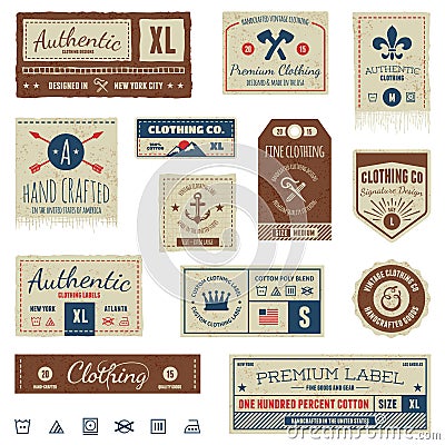 Vintage Clothing Tags Royalty Free Stock Images - Image: 38499349