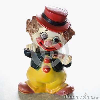 Vintage clown figurine. Stock Photo