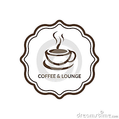 Vintage coffee logo Vector Illustration