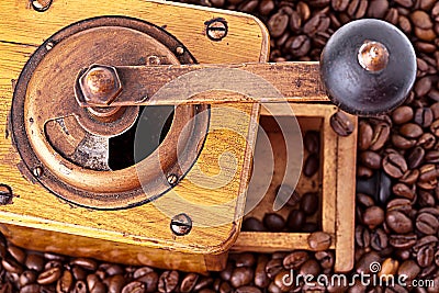 Vintage Coffee Mill Stock Photo