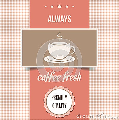 Vintage coffee poster Vector Illustration