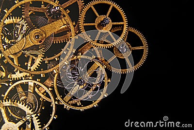 Vintage cogs gears wheels Stock Photo