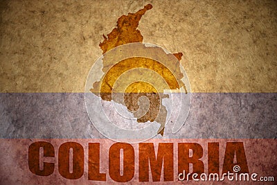 Vintage colombia map Stock Photo