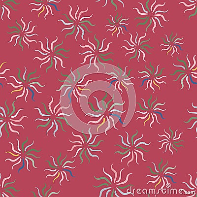 Vintage color seamless pattern Vector Illustration