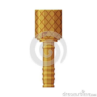 Vintage Combat Hand Grenade, Military Army Weapon Object Flat Vector Illustration Vector Illustration