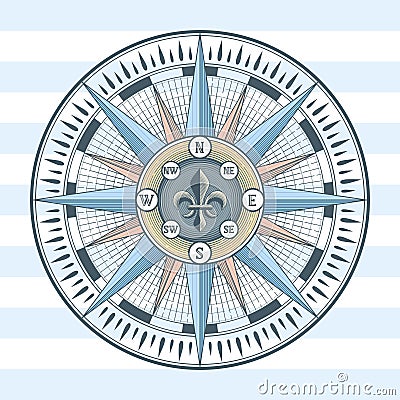 Wind Rose Compass Vector Illustration