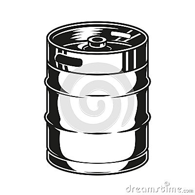 Vintage concept of metal beer keg Vector Illustration