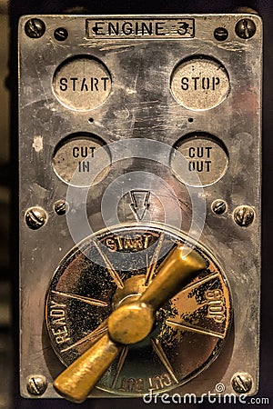 Vintage Control Board Stock Photo