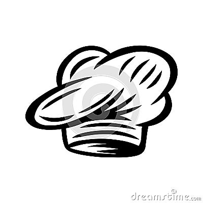 Vintage Cook hat isolated retro vector illustration on a white background. Great design for any purposes. Vector Illustration