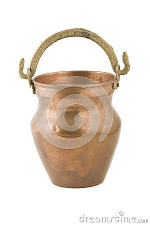 Vintage copper container Stock Photo