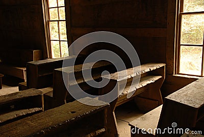 Vintage country school room. Stock Photo