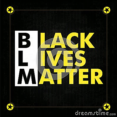 Vintage Black Lives Matter Vector Illustration