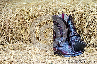 Vintage cowboy boots Stock Photo