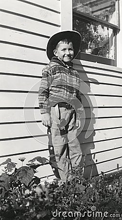 Vintage Cowboy Stock Photo