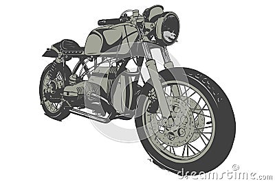 Vintage Custom Motorcicle Graphic Poster Illustration. Vector Illustration