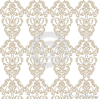 Vintage Damask Elegant Royal ornament pattern Vector Illustration