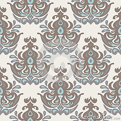 Vintage damask seamless pattern Vector Illustration