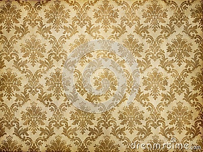 Vintage damask wallpaper Stock Photo