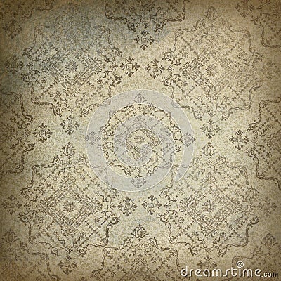 Vintage Damask Wallpaper Stock Photo