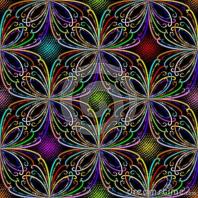 Vintage decorative butterflies seamless pattern. Vector abstract Vector Illustration