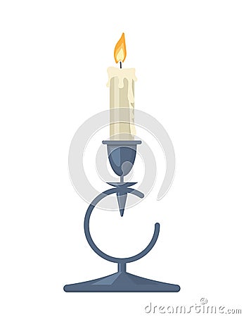 Vintage decorative candle concept Cartoon Illustration