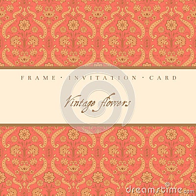 Vintage decorative card Vector Illustration