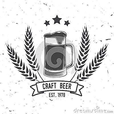 Vintage design for bar, pub and restaurant business. Vector Illustration